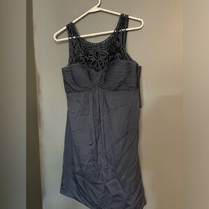 Quillaree cocktail dress. Gray blue. Size 2.